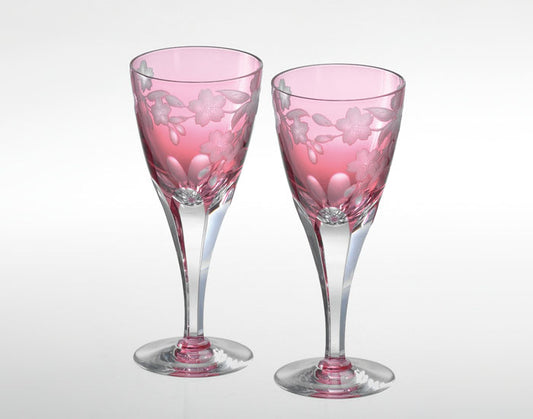A pair of Wine Glasses "Cherry"